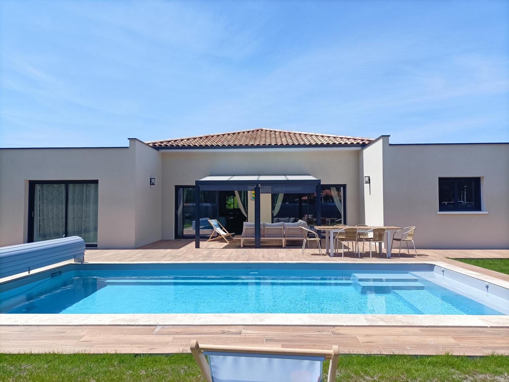 Villa Maison Neuve 200M2 Climatisee Avec Sa Piscine Chauffee, Proche De La Plage Et Des Commerces à Audenge Extérieur photo